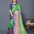 Parrot Blue Jacquard Soft Aura Silk Woven Saree With Silk Blouse Piece