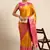 Gold Green Self Jacqurd Cotton Silk Dharmavarm Saree With Blouse