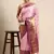 Peach Self Jacqurd Cotton Silk Dharmavarm Saree With Blouse