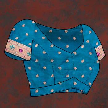 Women's latest design rama color paithani silk saree with blouse piece 4