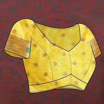Women's latest design lightyellow color paithani silk saree with blouse piece 4