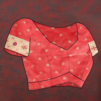 Women's latest design red color paithani silk saree with blouse piece 4