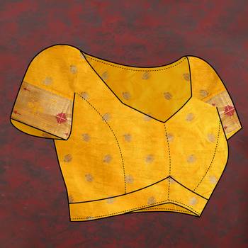 Women's latest design yellow color paithani silk saree with blouse piece 4