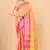 Gold Pink Woven Checks Work Cotton Silk Dharmavaram Saree