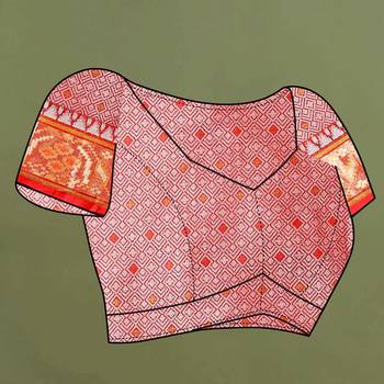Women's latest design wine color patola silk saree with blouse piece 4