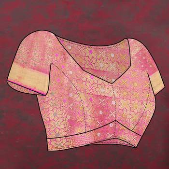 Women's latest design rama color soft cotton saree with blouse piece 4