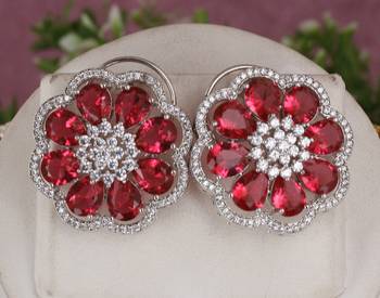 Cz stone studded pendant set with semi precious beads 2