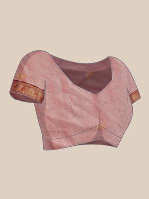 Beige Maroon Jaccaurd Work Soft Silk Dharmavaram Saree 4