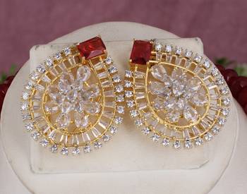 Cz stone studded pendant set with semi precious beads 2