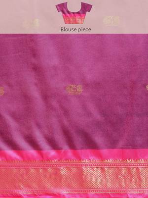 Silk Zari Woven Traditional Navy Blue Saree 5