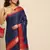 Navy Red Jaccaurd Work Art Silk Dharmavaram Saree