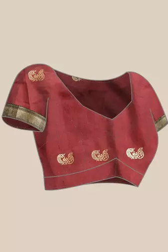 Red black jaccaurd work pure soft silk dharmavaram saree