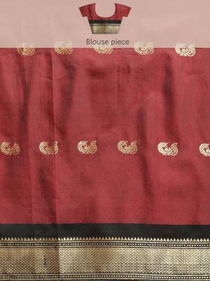 Red black jaccaurd work pure soft silk dharmavaram saree 5