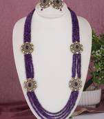 Cz stone studded pendant set with semi precious beads
