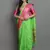 Light Green Woven Cotton Silk Dharmavaram Silk Blend Saree With Blouse