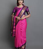 Pink Cotton Silk Zari Woven Saree