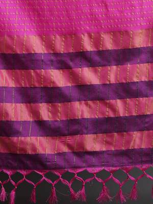 Pink Cotton Silk Zari Woven Saree 4