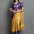 Yellow Woven Cotton Silk Jaccaurd Dharmavaram Silk Blend Saree With Blouse