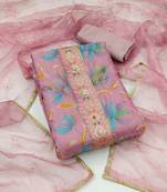 onion organza dress material with inner