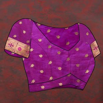 Adorable Violet Soft Paithani Silk Blend Saree With Copper Zari Weaving Motifs And Rich Zari Weaving Pallu 4