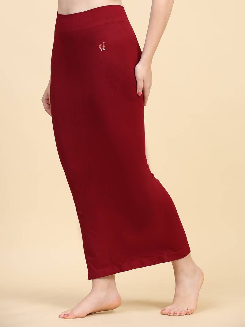 Trendmalls Maroon Solid Nylon Soft  Petticoat, Skirts for Women, Saree silhouette, Shape Wear Dress for Saree Shapewear