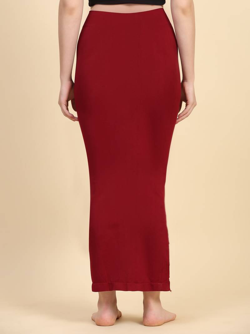 Trendmalls Maroon Solid Nylon Soft  Petticoat, Skirts for Women, Saree silhouette, Shape Wear Dress for Saree Shapewear
