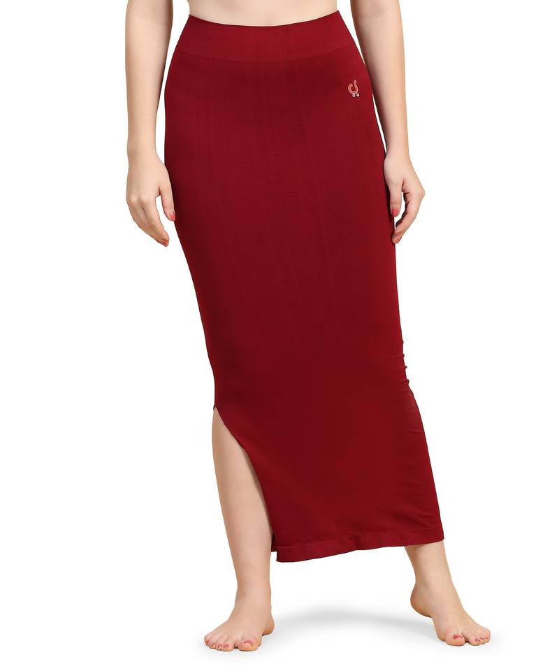Trendmalls Maroon Solid Nylon Soft  Petticoat, Skirts for Women, Saree silhouette, Shape Wear Dress for Saree Shapewear