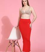 Trendmalls Red Solid Nylon Soft  Petticoat, Skirts for Women, Saree silhouette, Shape Wear Dress for Saree Shapewear