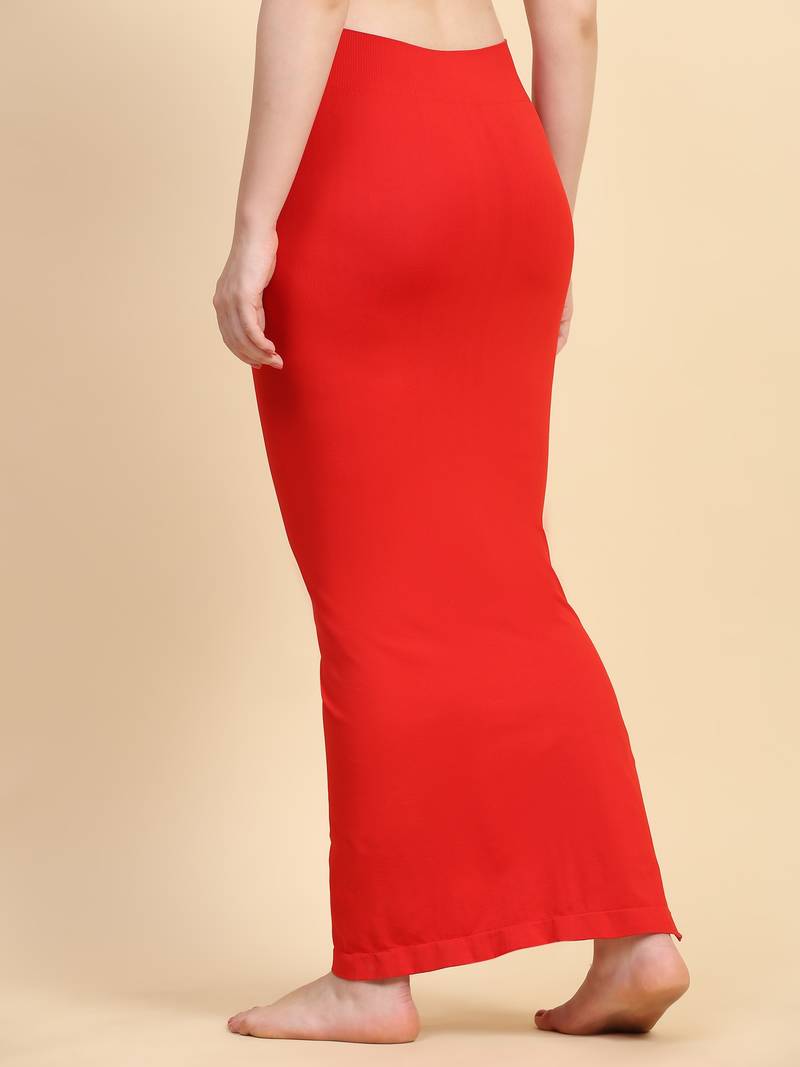 Trendmalls Red Solid Nylon Soft  Petticoat, Skirts for Women, Saree silhouette, Shape Wear Dress for Saree Shapewear