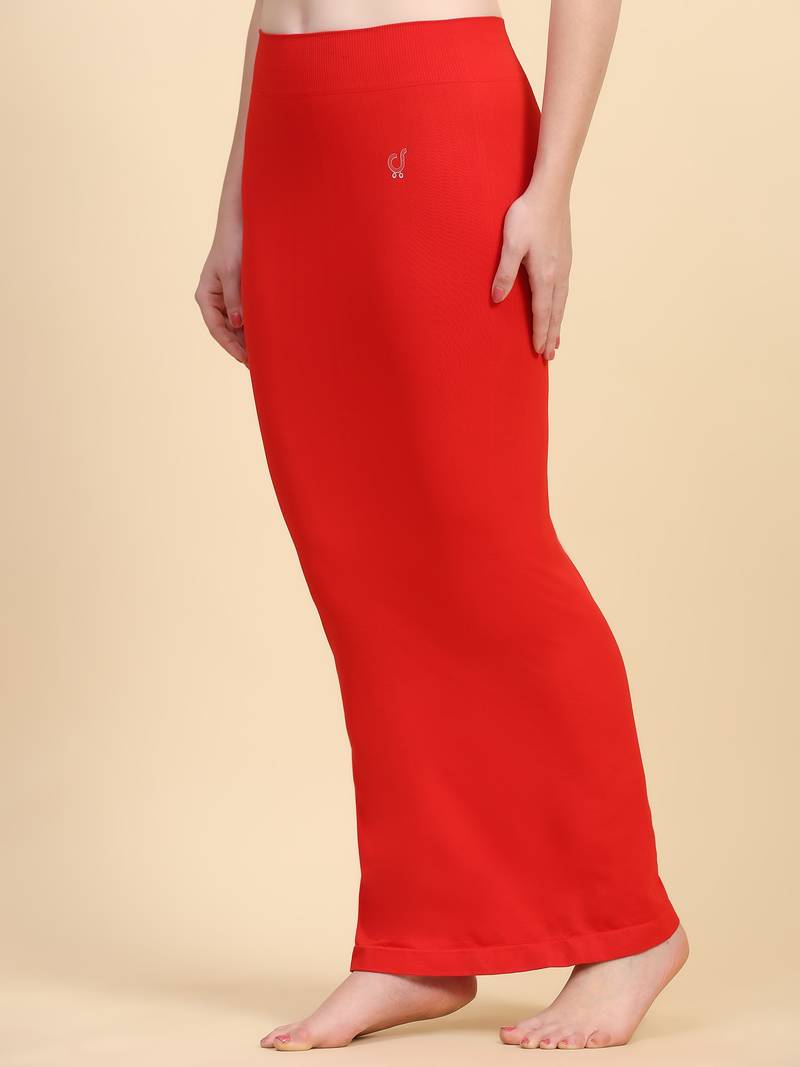 Trendmalls Red Solid Nylon Soft  Petticoat, Skirts for Women, Saree silhouette, Shape Wear Dress for Saree Shapewear