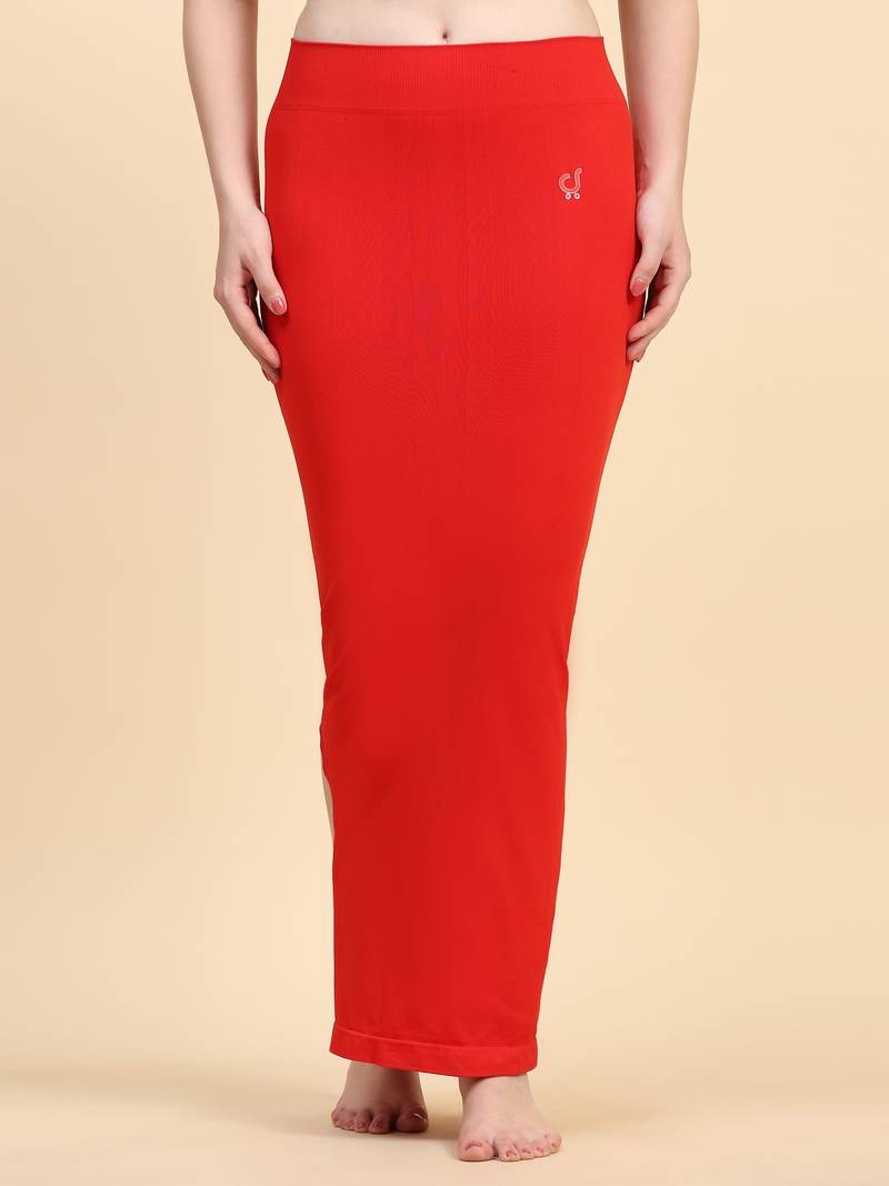 Trendmalls Red Solid Nylon Soft  Petticoat, Skirts for Women, Saree silhouette, Shape Wear Dress for Saree Shapewear