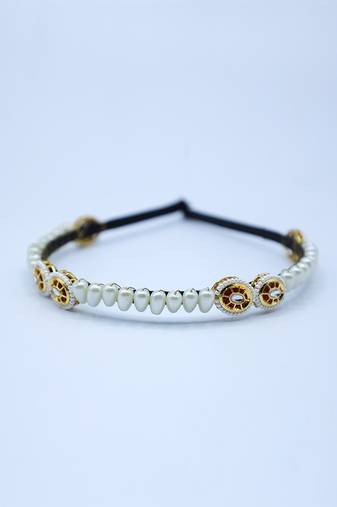 White Pearl Beaded Hairband