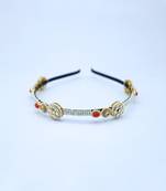 Beaded Hairband With Kundan