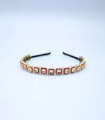 Red Brooch Embellished Hairband