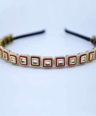 Red Brooch Embellished Hairband 2