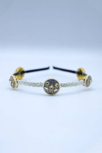Grey Beaded Hairband