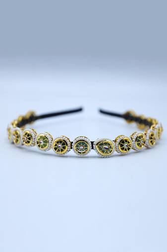 Brooch Embellished And Beaded Hairband