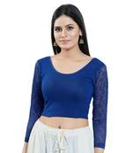 Stretchable Non - Padded Cotton Lycra Round Neck Blouse