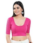 Stretchable Non - Padded Cotton Lycra Round Neck Blouse