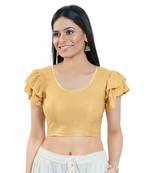 Muhenera Stretchable Non - Padded Nylon Round Neck Blouse