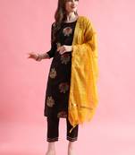  women cotton blend, cotton silk kurta pant set