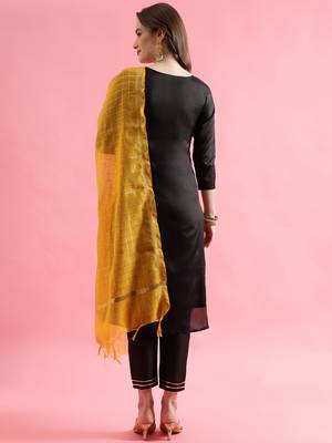  women cotton blend, cotton silk kurta pant set 2