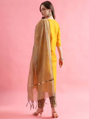  women cotton silk kurta pant set 2
