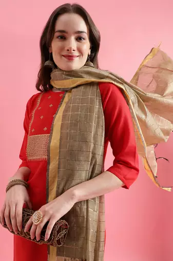  women cotton silk kurta pant set