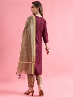  women cotton silk kurta pant set 2