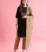  women cotton silk kurta pant set