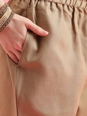  women cotton silk kurta pant set 4