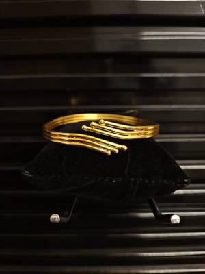 Gold Plated 3 Layer Bangle 3