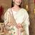 White Zari Woven Silk Blend Paithani Saree With Blouse Piece