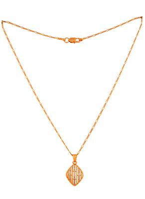 Golden short chain with pendant - 3 numbers one gram gold 5